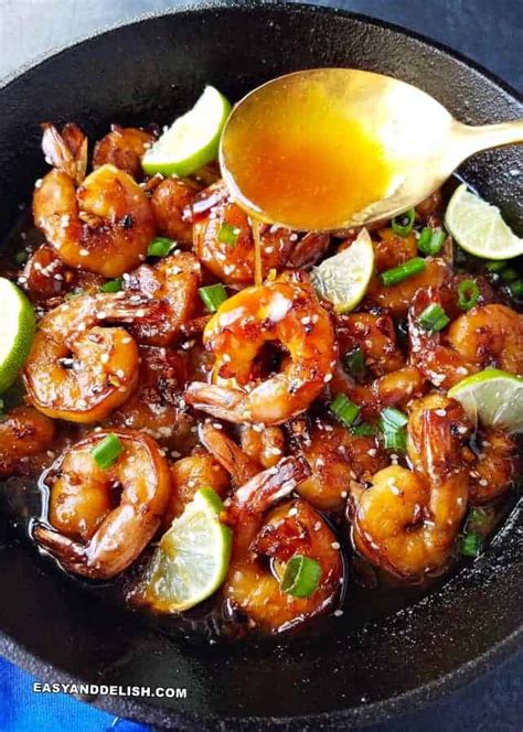 honey-garlic-butter-shrimp-skillet-recipe-5-ingredient image