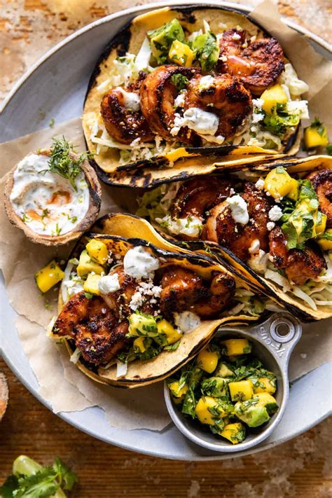 chipotle-bbq-shrimp-tacos-with-creamy-ranch-slaw image