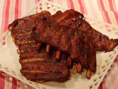 sticky-bourbon-maple-glazed-pork-spare-ribs image