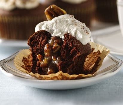 pecan-pie-filled-chocolate-cupcakes image