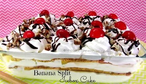no-bake-banana-split-icebox-cake-spend-with-pennies image