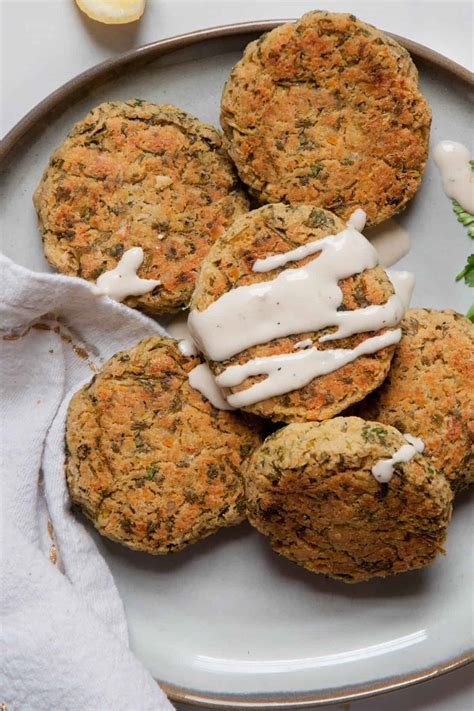 easy-baked-falafel-recipe-with-tahini-sauce-erin-lives image