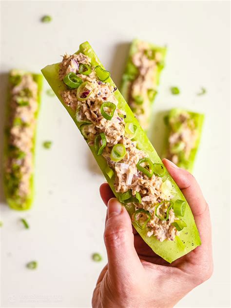 low-carb-creamy-tuna-cucumber-boats-ketodiet-blog image