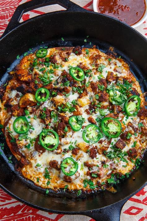 crispy-chorizo-and-potato-tortilla-skillet-pizza image