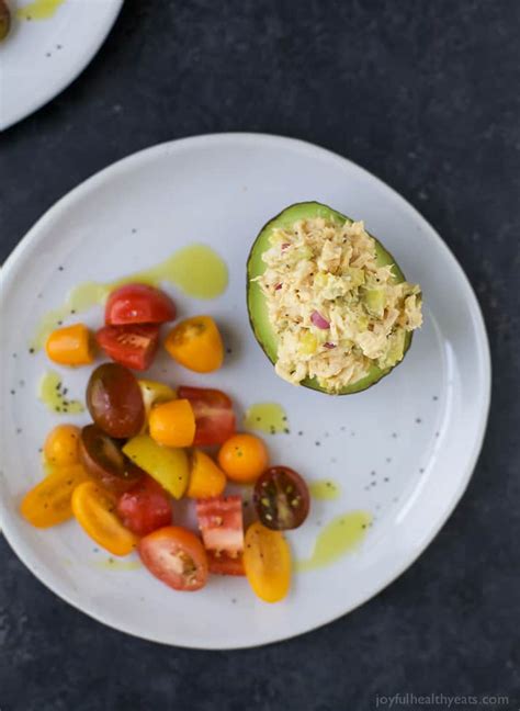 easy-tuna-salad-stuffed-avocado-recipe-joyful-healthy image