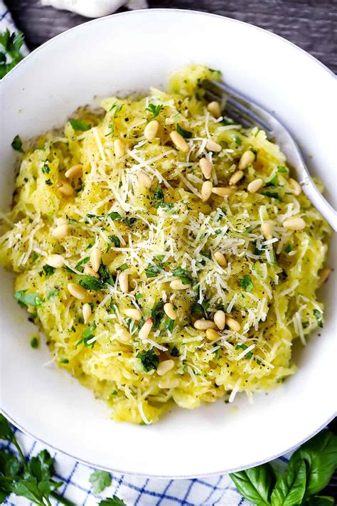instant-pot-spaghetti-squash-with-garlic-and-herbs image