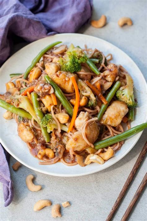 chinese-plum-sauce-noodles-with-chicken-and-veggies image