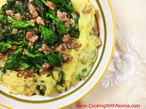 polenta-with-sausage-and-broccoli-rabe image
