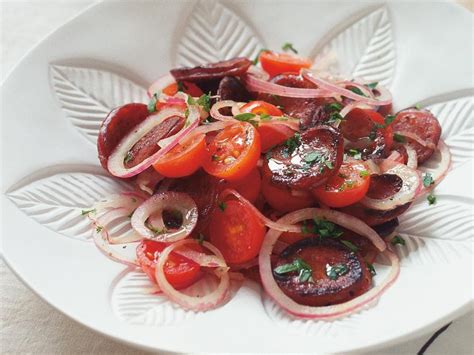 tomato-and-chorizo-salad-recipes-cooking-channel image