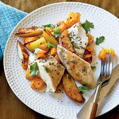 roast-chicken-with-potatoes-and-butternut-squash image