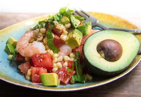 avocado-roasted-corn-and-shrimp-salad-california image