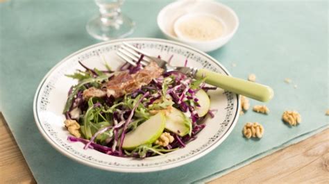 red-cabbage-salad-with-apple-pancetta-and-walnuts image