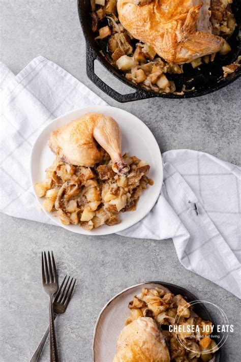 one-skillet-roasted-chicken-with-potatoes-onions image