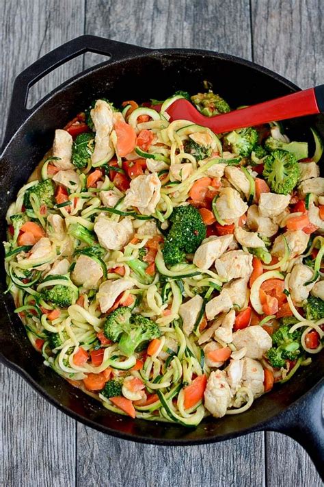 zoodles-with-chicken-and-spicy-almond-butter-sauce image