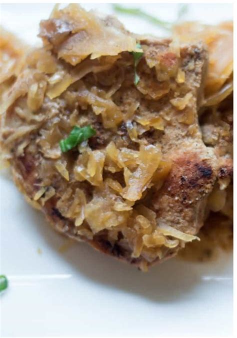 baked-pork-chops-and-sauerkraut-recipe-everyday-eileen image
