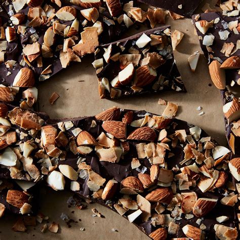 dark-chocolate-bark-with-almonds-coconut image