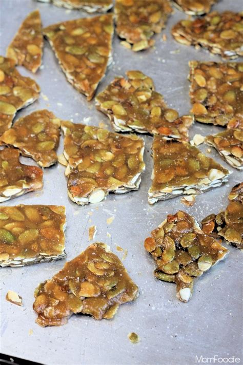 pumpkin-seed-brittle-recipe-easy-homemade-fall-candy image