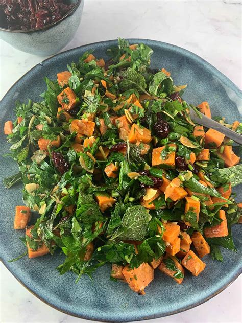 sweet-potato-salad-with-cranberries-and-almonds image