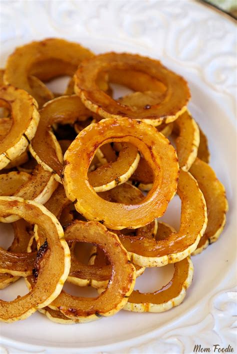 maple-roasted-delicata-squash-rings-recipe-mom-foodie image