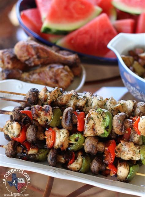grilled-lemon-chicken-kabobs-with-mushrooms-bell image