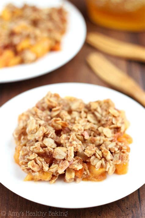 the-ultimate-healthy-peach-crisp-amys-healthy-baking image