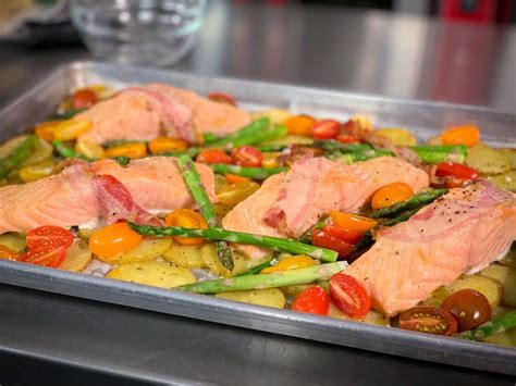 tray-baked-salmon-with-pancetta-potatoes-tomatoes image