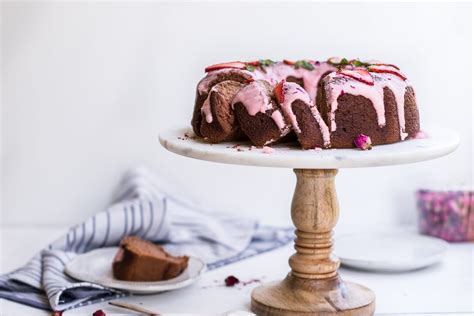 gluten-free-strawberry-bundt-cake-dairy-free image