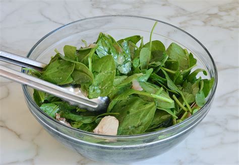 spinach-salad-with-warm-bacon-dressing-once image