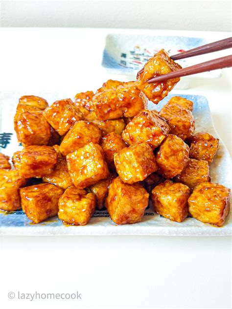 crispy-fried-tofu-with-a-sweet-soy-glaze-lazyhomecook image