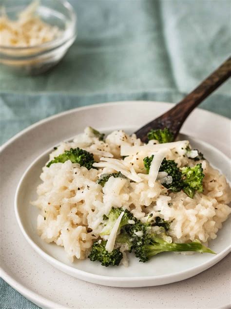 instant-pot-cheesy-broccoli-rice-mama-knows-nutrition image