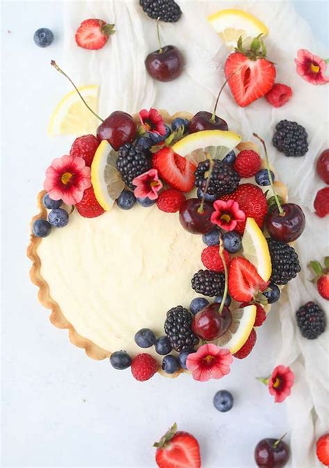 lemon-tart-recipe-with-mascarpone-and-fresh-berries image