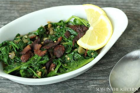 bacon-and-garlic-spinach-saute-slyh-in-the-kitchen image