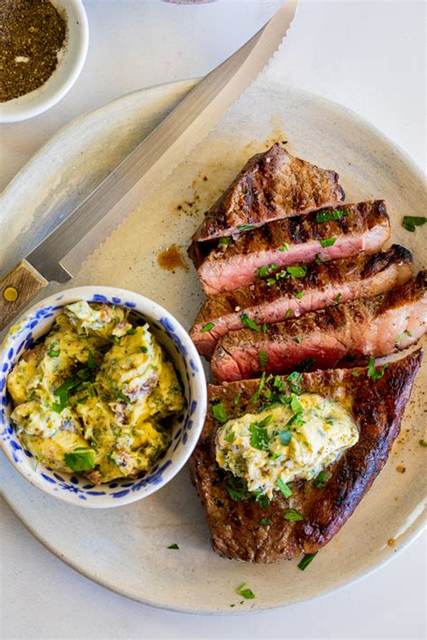 grilled-steak-with-anchovy-compound-butter-simply image