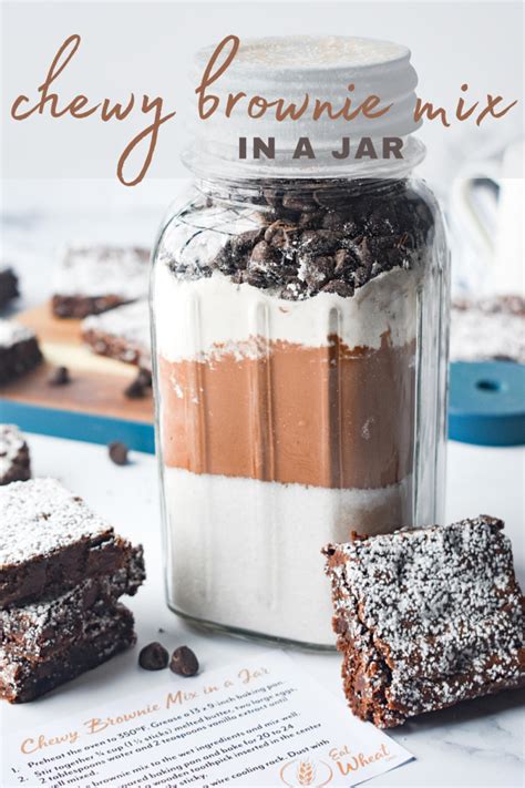 chewy-brownie-mix-in-a-jar-unique-gift-idea image