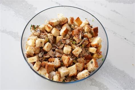 brioche-stuffing-with-mushrooms-and-bacon image