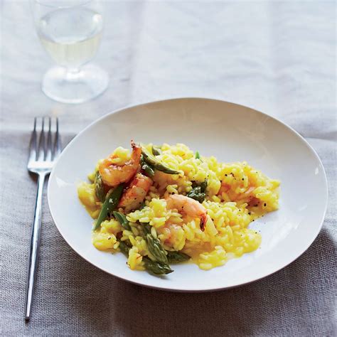 shrimp-asparagus-risotto-recipe-food-wine image
