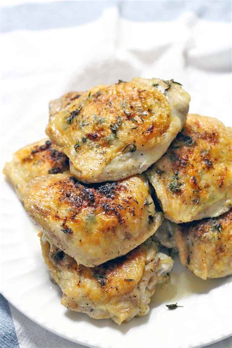 crispy-oven-roasted-chicken-thighs-with-lemon image
