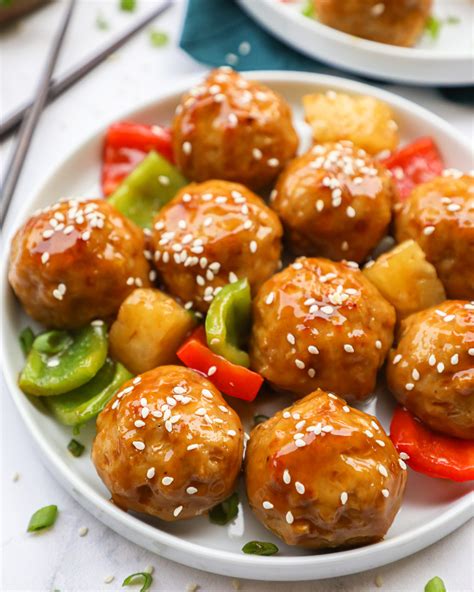 easy-teriyaki-pineapple-chicken-meatballs-kalefornia image