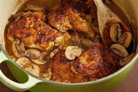 wine-braised-chicken-with-mushrooms-the image