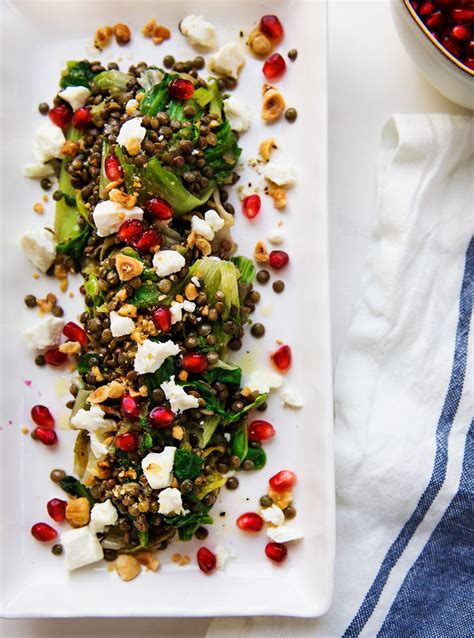 pomegranate-goat-cheese-and-warm-lentil-salad image