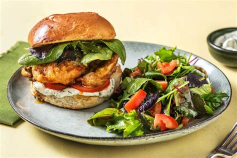cajun-spiced-chicken-burger-recipe-hellofresh image