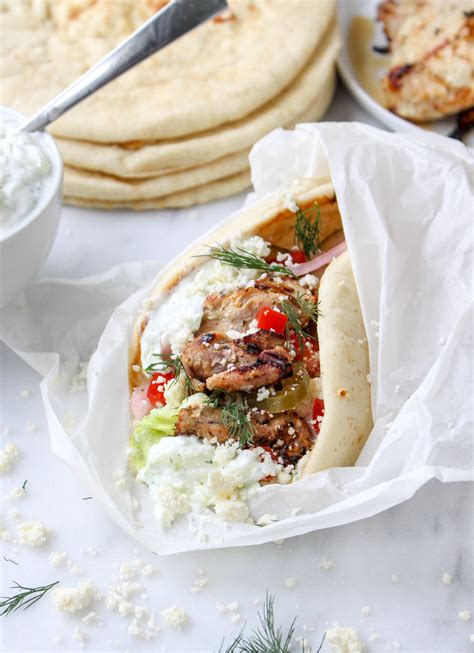greek-chicken-gyros-with-tzatziki-pickled-vegetables image