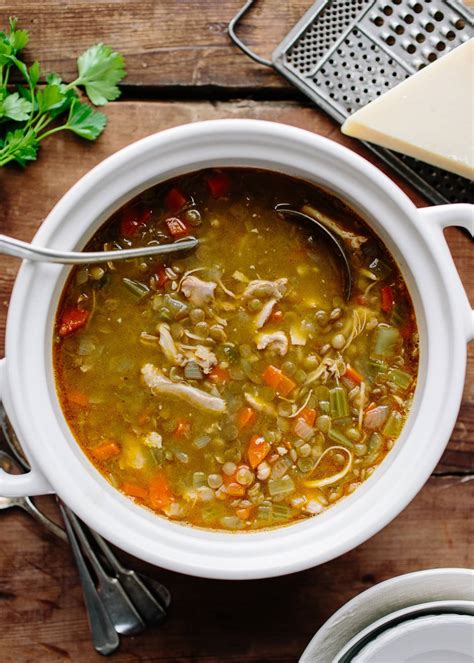 chicken-lentil-soup-recipe-with-vegetables-kitchn image