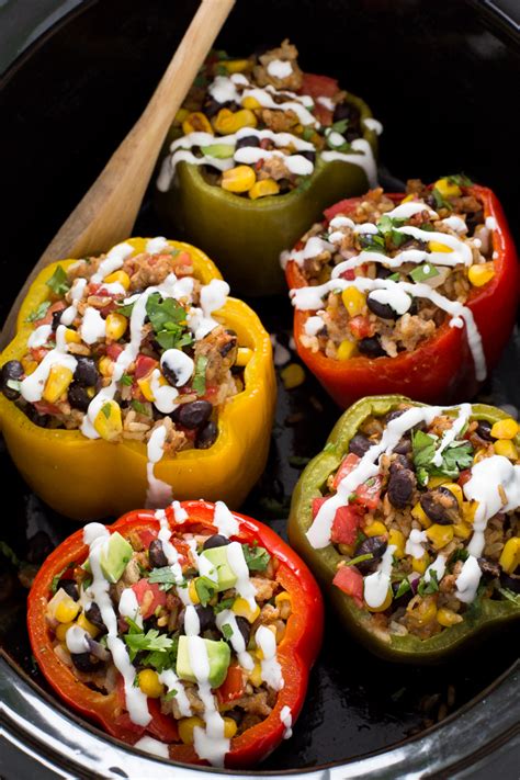 slow-cooker-stuffed-peppers-easy-and-healthy-chef image
