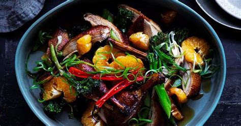 soy-roast-duck-with-mandarin-recipe-gourmet-traveller image