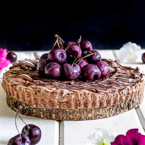 no-bake-chocolate-cherry-tart-love-in-my-oven image
