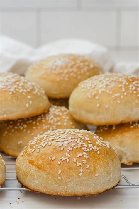 sourdough-hamburger-buns-recipe-buttered-side-up image