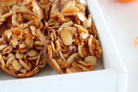 chocolate-dipped-almond-florentines-dels-cooking image