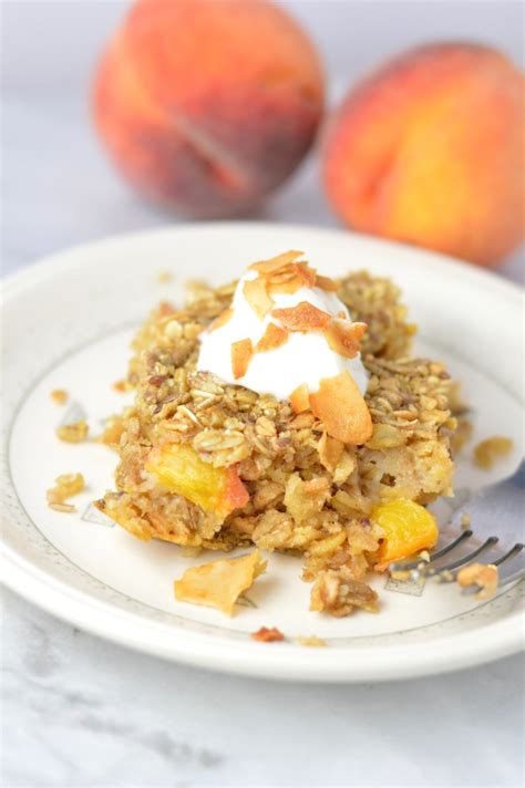 ginger-peach-baked-oatmeal-a-taste-of-madness image