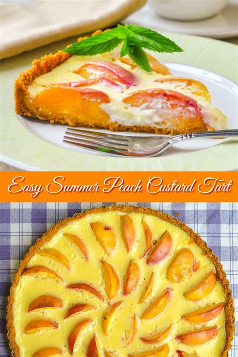 summer-peach-custard-tart-a-perfect-summer-dessert image
